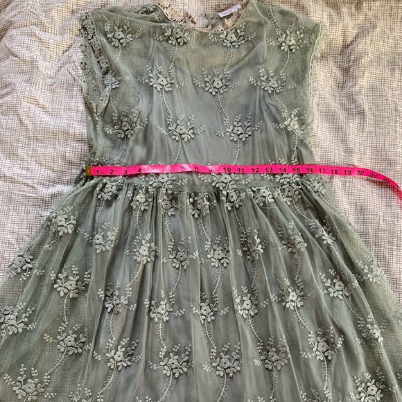 Mint lace mini dress - Picture 6 of 7